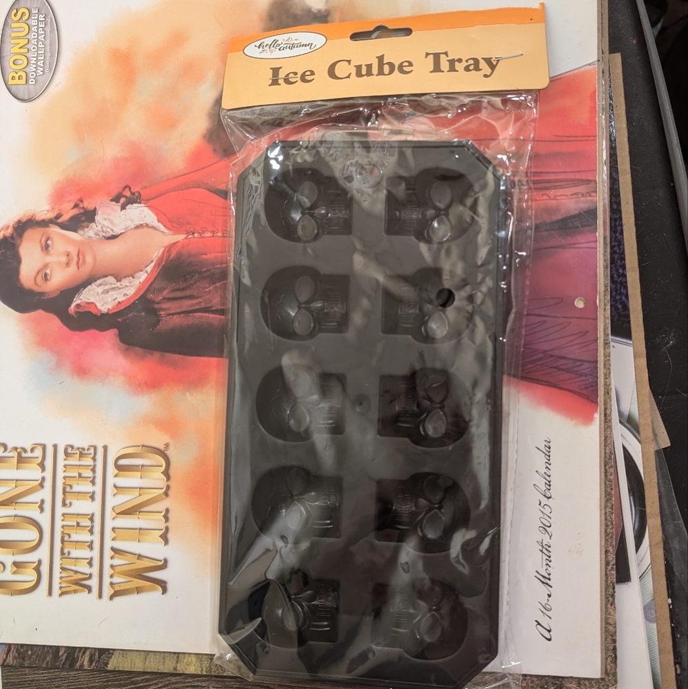 SALE Skull Ice Cube Tray 10 Piece Halloween Fall Theme Party Reusable Refillable